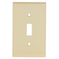 1 GANG MID SW PLATE-IVORY METAL