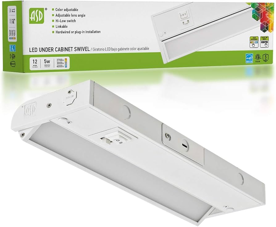 12" 5W LED SWIVEL UNDERCAB CCT  ADJ WH, HI/LOW SWITCH