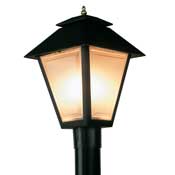 70W HPS POSTTOP BLK LANTERN #4331 W/LAMP