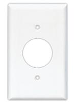 1 GANG SING RECEPT PLATE WH 25/CS