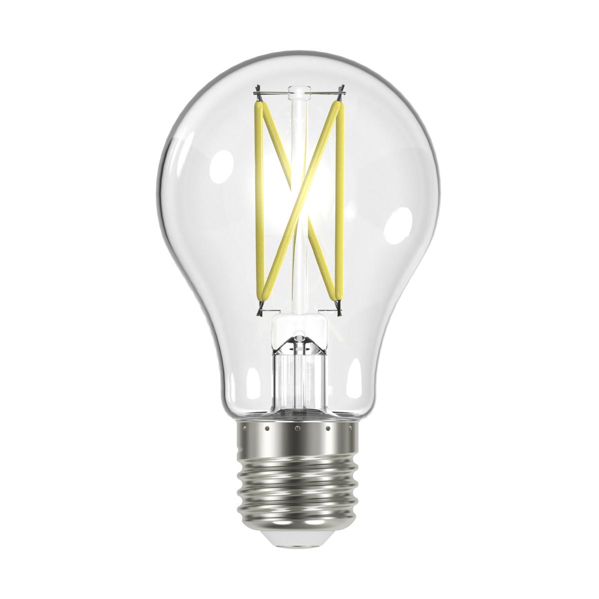 8W LED A19 CL 3K E26 120V  FILAMENT LAMP