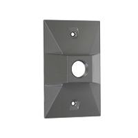 1G W/P COVER GRY 1-1/2" HOLE