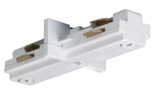 WHITE MINI-STRAIGHT TRACK CONNECTOR