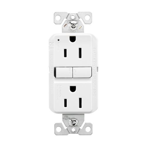 15A GFI TAMPER RESISTANT NO  WALL PLATE WHITE