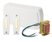 2 BUTTON DOOR CHIME KIT W/ TRANSFORMER   12/CS
